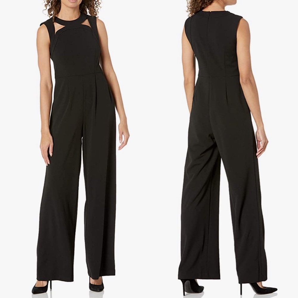 Calvin Klein Black Cut Out Jumpsuit Sleeveless NWT